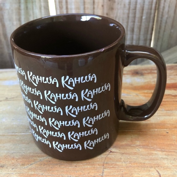 Kahlua Liqueur Brown & White Logo Mug by Kiln Craft Staffordshire England 10oz - Picture 1 of 8